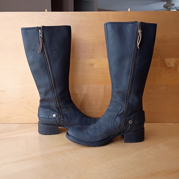 Timberland Womens Sz 7.5M Brown Nubuck Leather Zip Knee High Zip Up Riding Boots - Picture 8 of 13